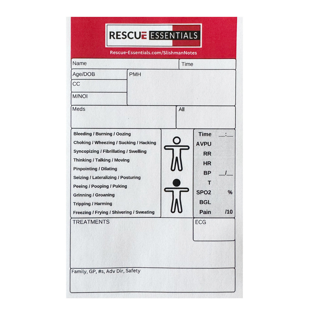 Slishman Notes - Patient Assessment Notepad