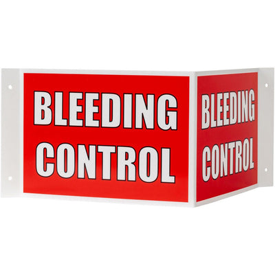 3-Way Bleeding Control Sign, front