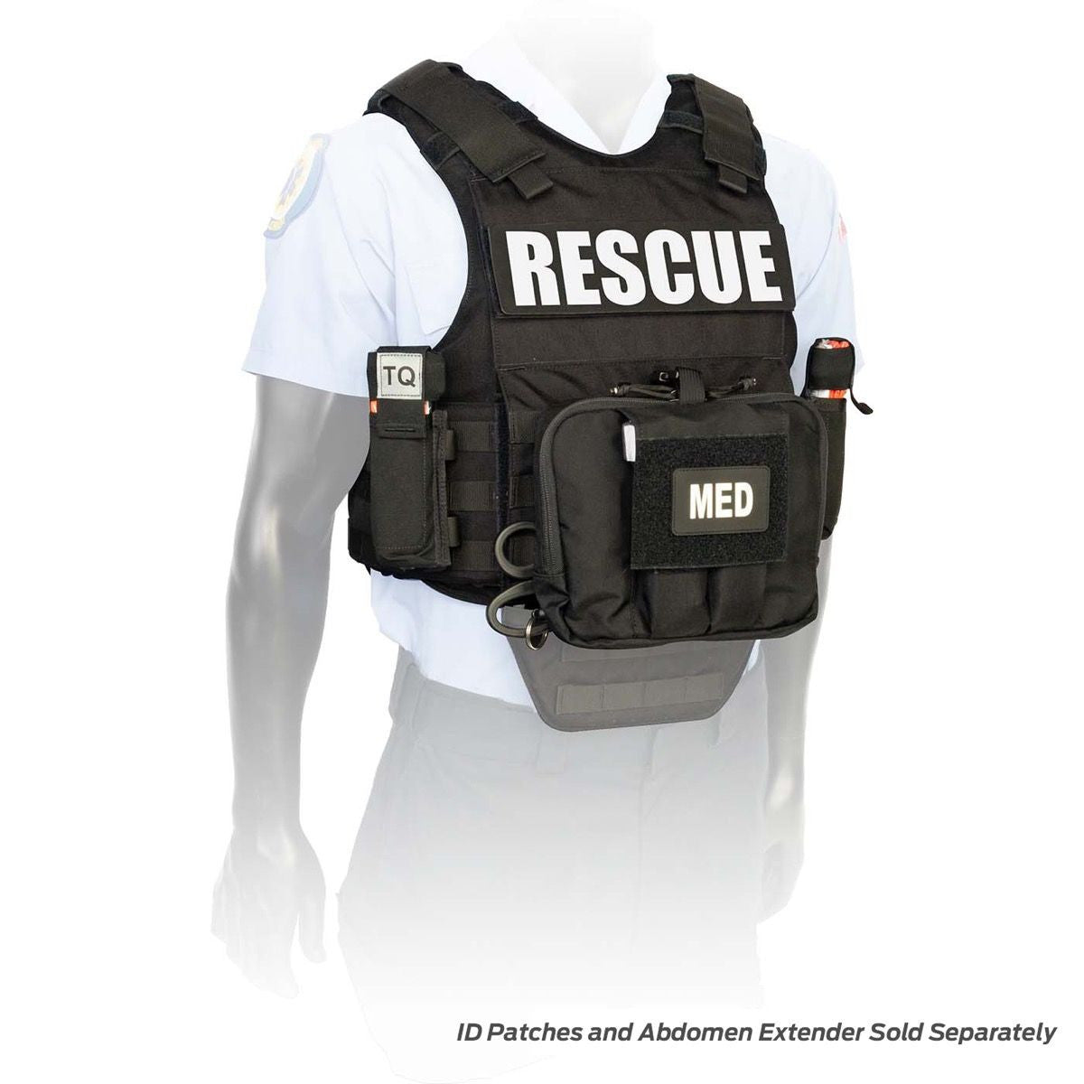 NAR Responder Ballistic PPE Vest System, Black -Front