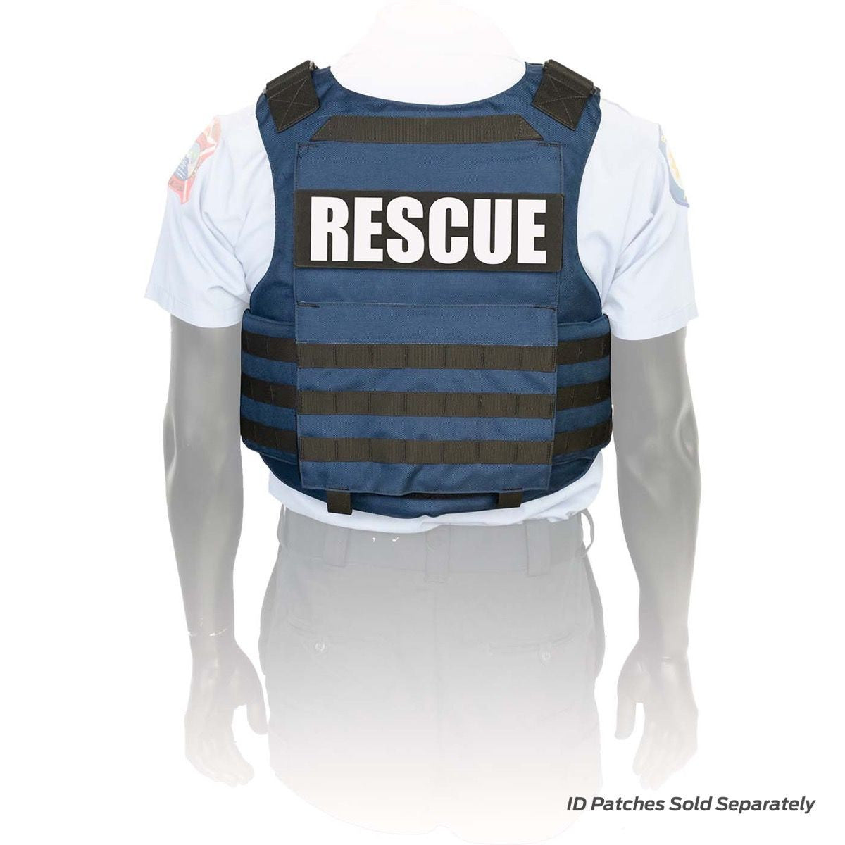 NAR Responder Ballistic PPE Vest System, Navy - Back
