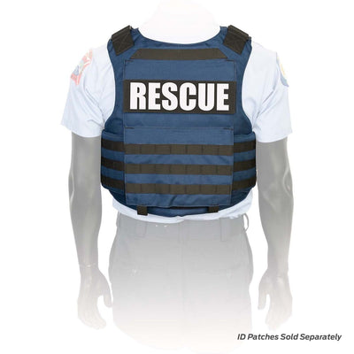 NAR Responder Ballistic PPE Vest System, Navy - Back