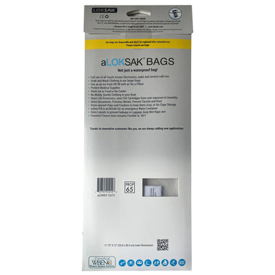 aLOKSAK® Waterproof Bags, Packaging