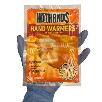 Hand Warmers, in hand (packaged)