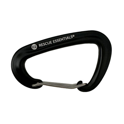 Rescue Essentials Logo Carabiner, front closed