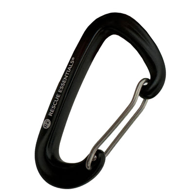 Rescue Essentials Logo Carabiner, front angled 