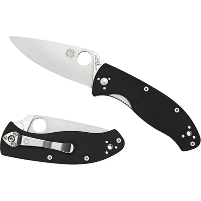 Steel G-10 Knife, open and closed (Silver blade)