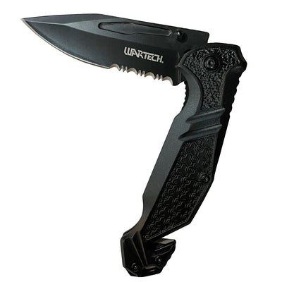 Wartech Spring Assisted Rescue 8.25" Knife, Folded half way