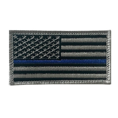 Embroidered Thin Blue Line Flag Patch