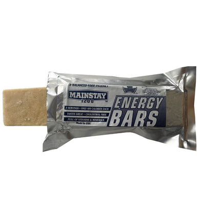 Emergency Food Energy Bar, Packaging open with bar peaking out