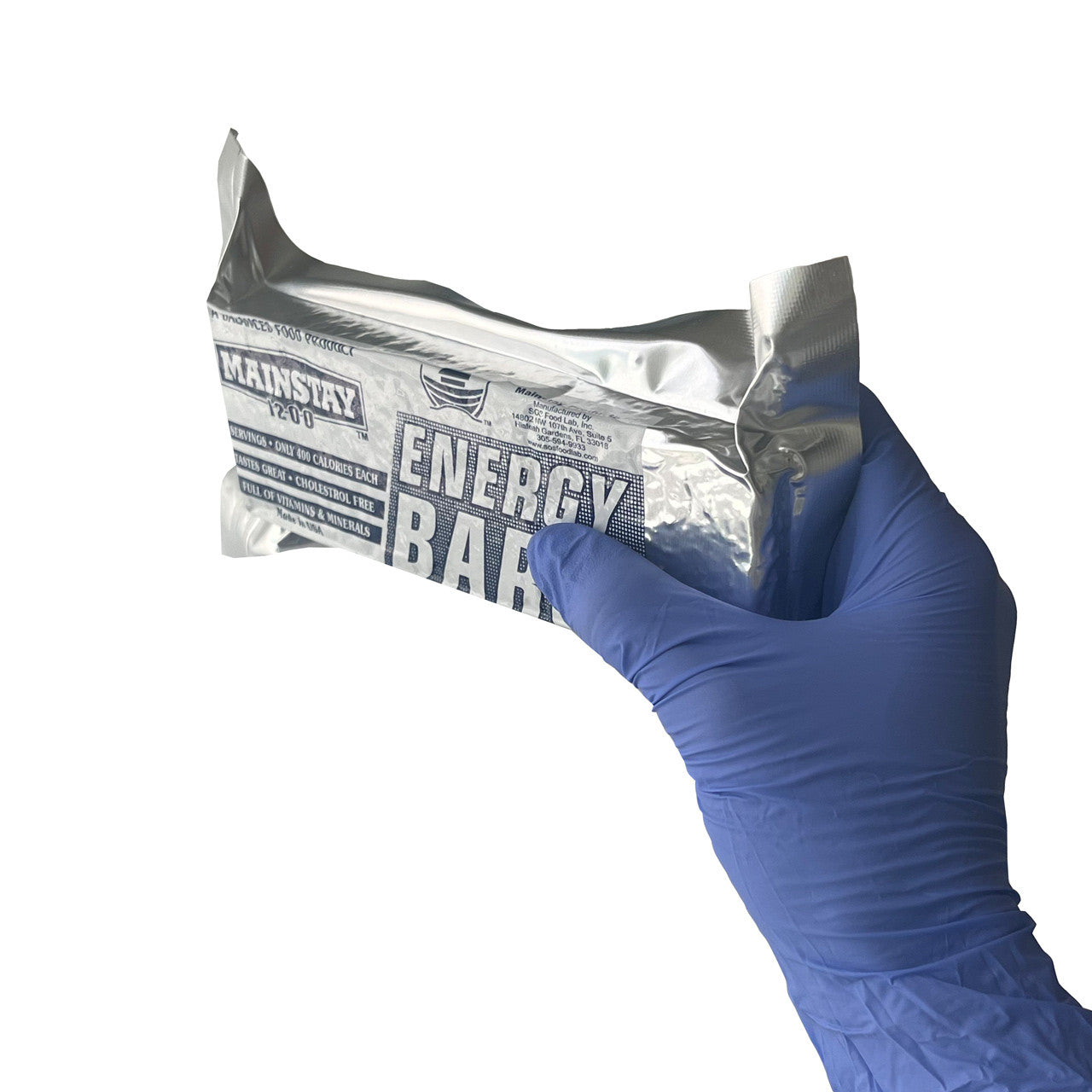 Emergency Food Energy Bar, In hand side angle