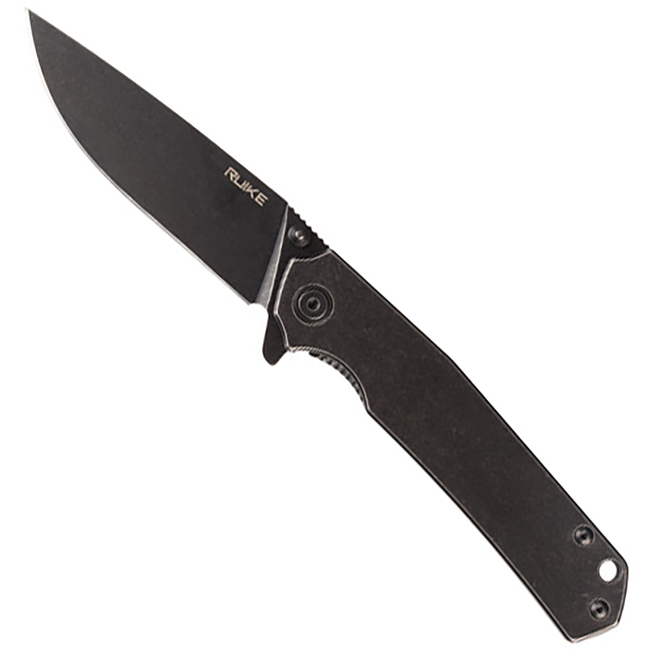 Ruike P801 EDC folding knife,  open position view.
