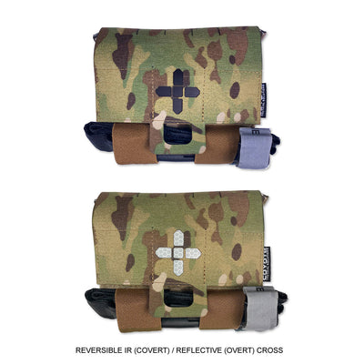 BURRITO Mini Medical Pouch - camo, comparison between covert and overt cross