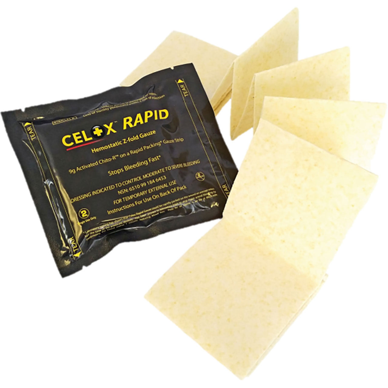 Celox Rapid Gauze, unpacked