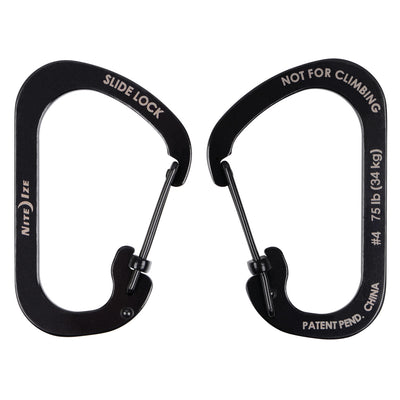 SlideLock® Carabiner Stainless Steel #4, front and back