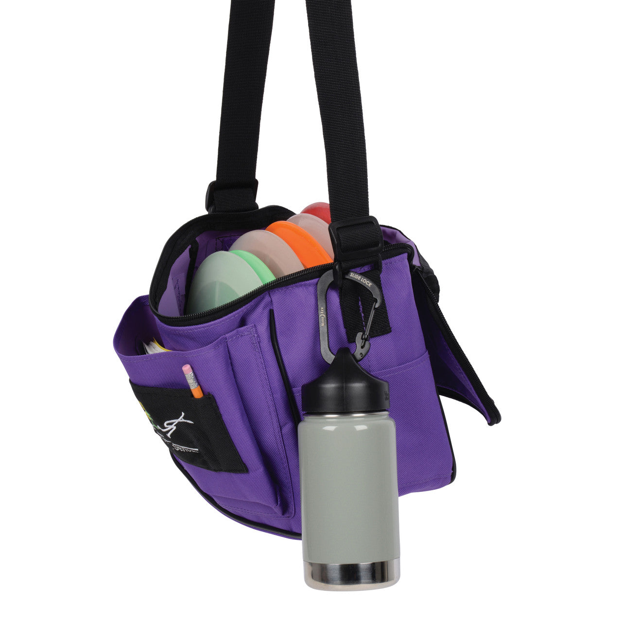 SlideLock® Carabiner Stainless Steel #4, in use with water bottle 
