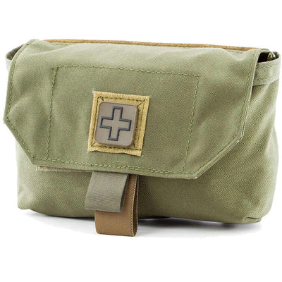  Eleven 10 CAB Med Pouch, Ranger green front view.