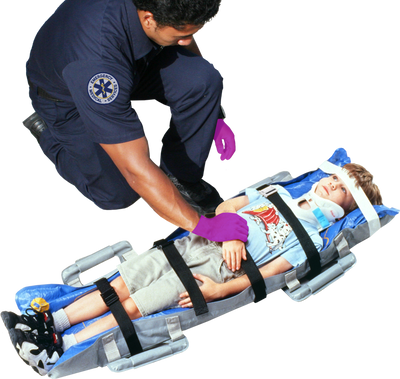 EVAC-U-SPLINT® Pediatric Mattress in use