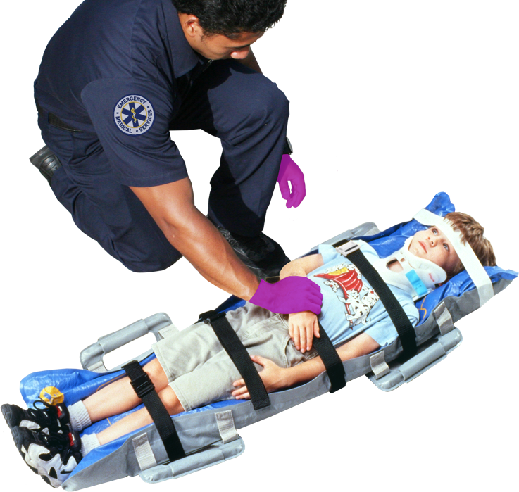 EVAC-U-SPLINT® Pediatric Mattress in use