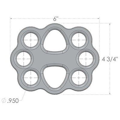  Focus Rigging Plate, Dimension view.