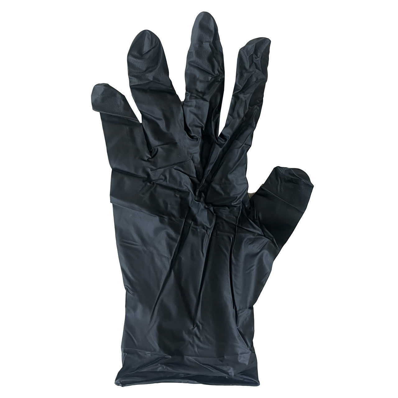Ten Rolled Pairs Black Tactical Nitrile Gloves