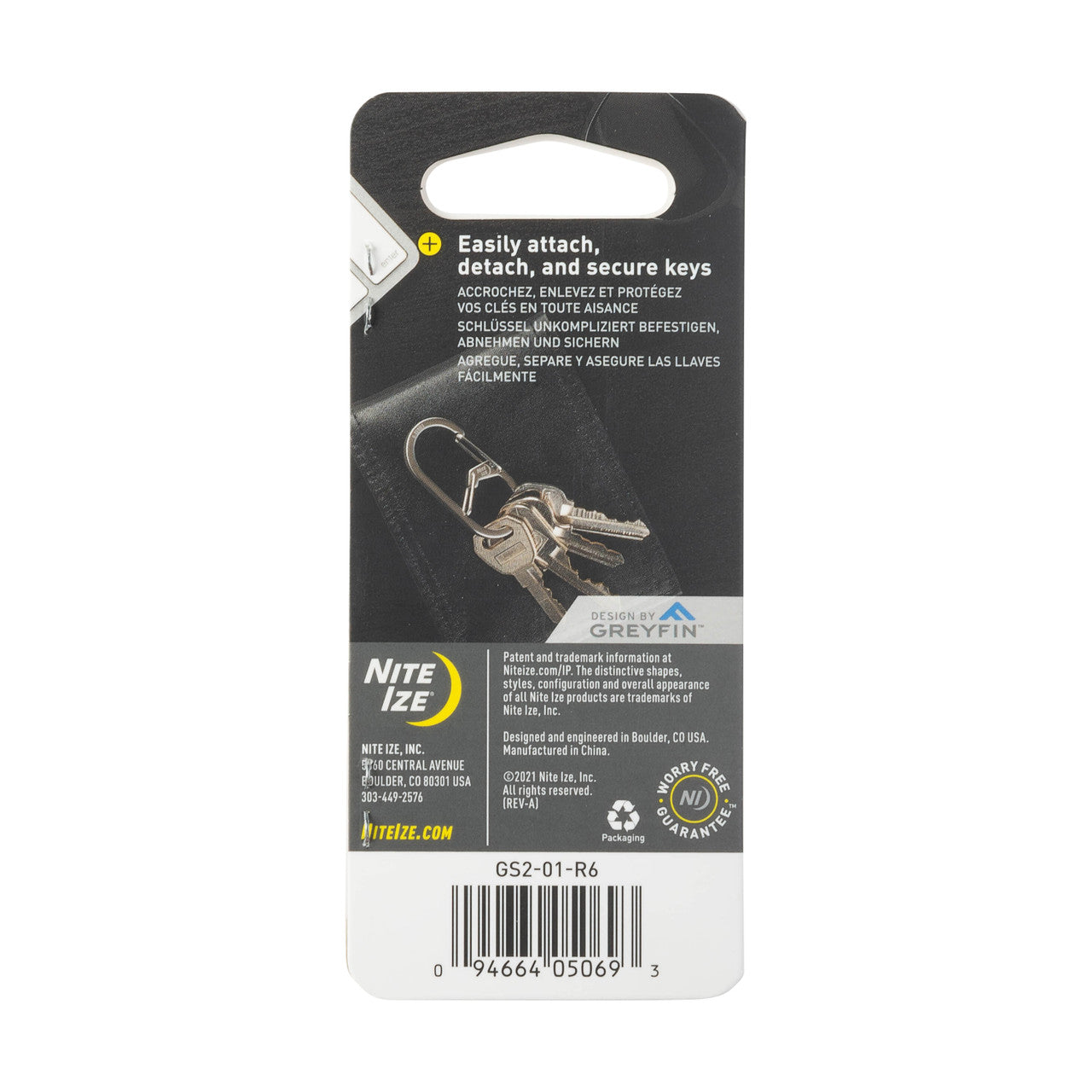G-Series® Dual Chamber Carabiner #2, packaged - back