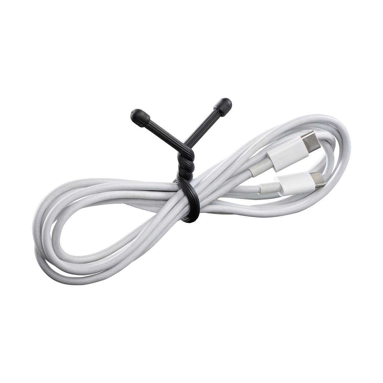 Gear Tie Reusable Rubber Twist Tie 6 in, Black- in use