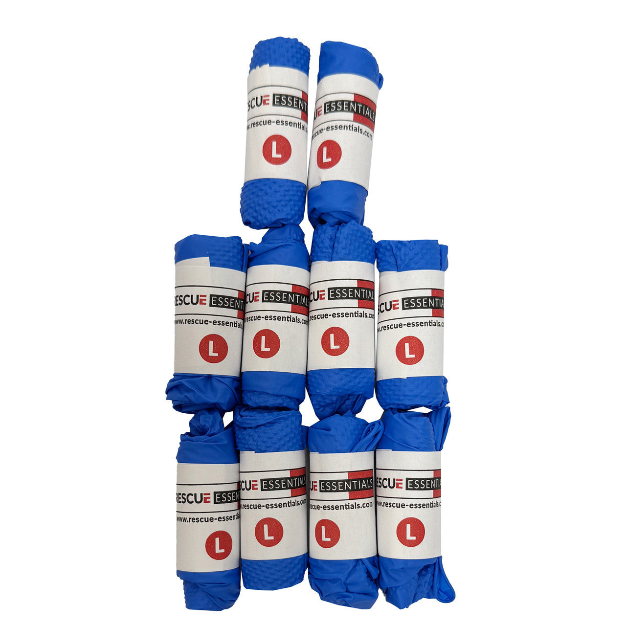 Rolled Gloveworks HD Blue Nitrile Gloves, 10 Pack