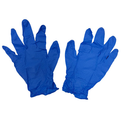 Rolled Gloveworks HD Blue Nitrile Gloves, 10 Pack