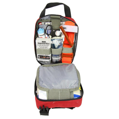 Home Defense Trauma Kit by rescue essentials, partially open