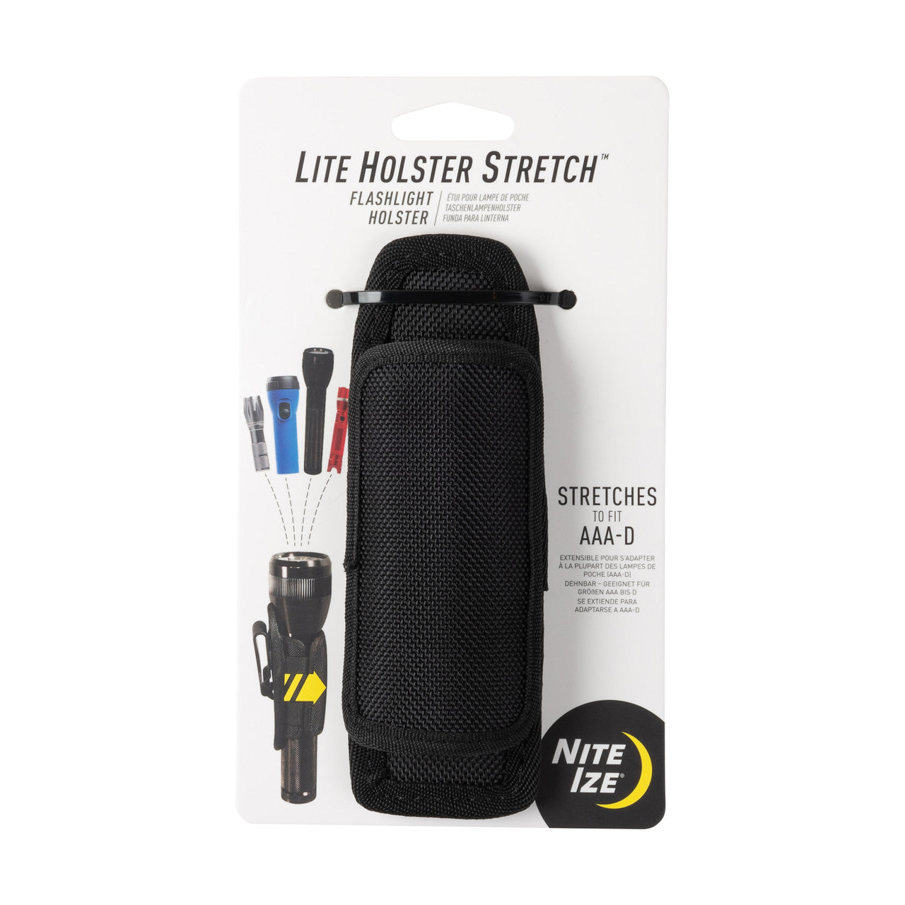 Lite Holster Stretch™ Flashlight Holster, packed- front