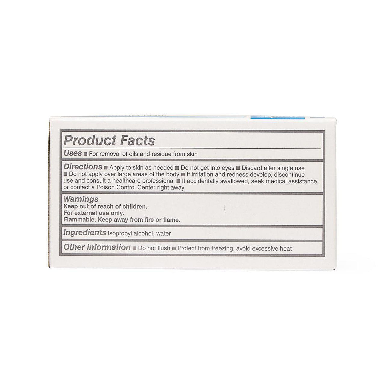 Alcohol Prep Pads - Box of 200, Instructions for use on box view.