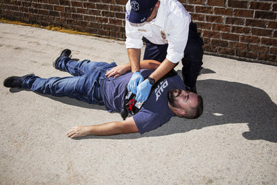 AAJTS - Abdominal Aortic & Junctional Tourniquet, In use