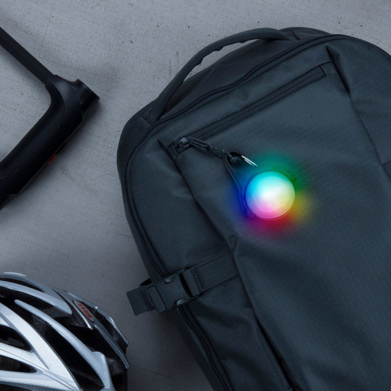 Radiant® Rechargeable Micro Lantern - Disc-O Select™, on backpack