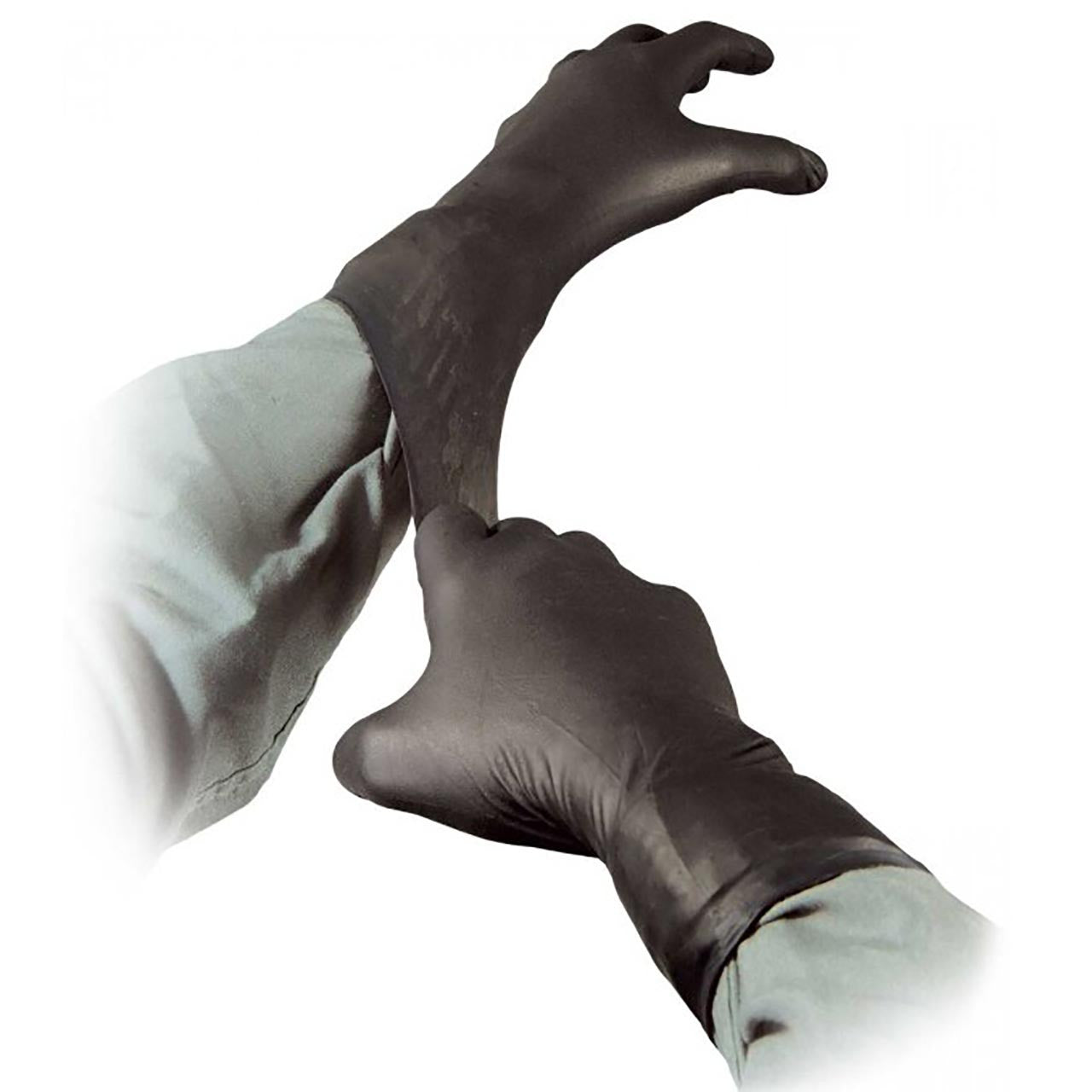 Nitrile Gloves, on hands being pulled
