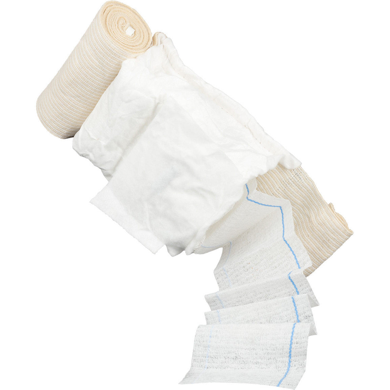  OLAES® Hemostatic Bandage , Vertical bandage view.