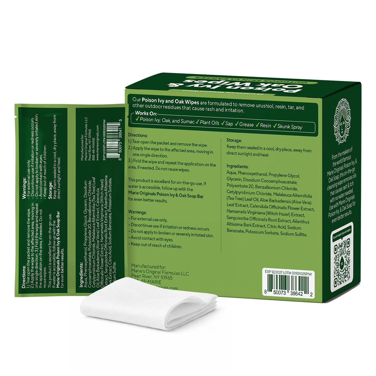 Poison Ivy & Oak Wipes (25 Sachets)