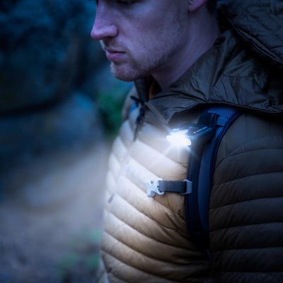 Radiant® 170 Rechargeable Clip Light, on vest in use