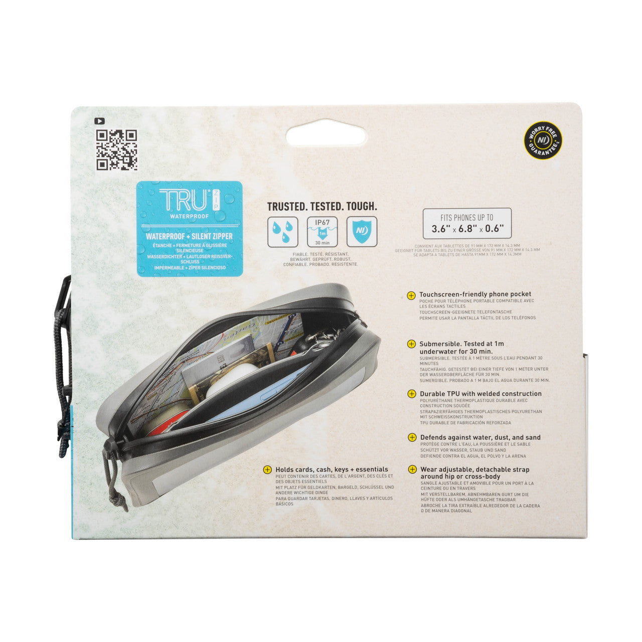 RunOff® Waterproof Hip Pack, back packaged