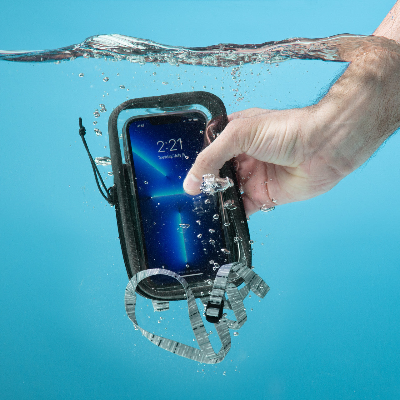 RunOff® Waterproof Phone Case, in use underwater 