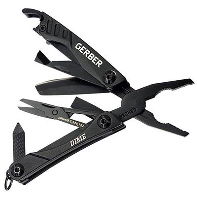  Gerber Dime Micro Tool, Black , Open view.