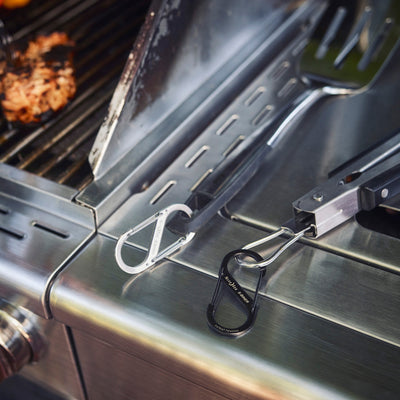 S-Biner® Stainless Steel Dual Carabiner #3, In use with grill