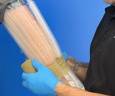 AirBase Inflatable Insulation Pad, used for splinting