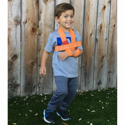 NEW! Slishman Pressure Wrap, black, on pediatric arm as sling