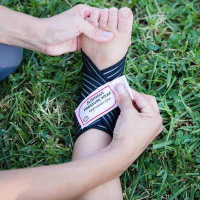 NEW! Slishman Pressure Wrap, black, on foot
