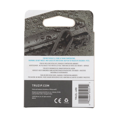 TRU® Zip High Performance Lubricant Wipes, back packaged