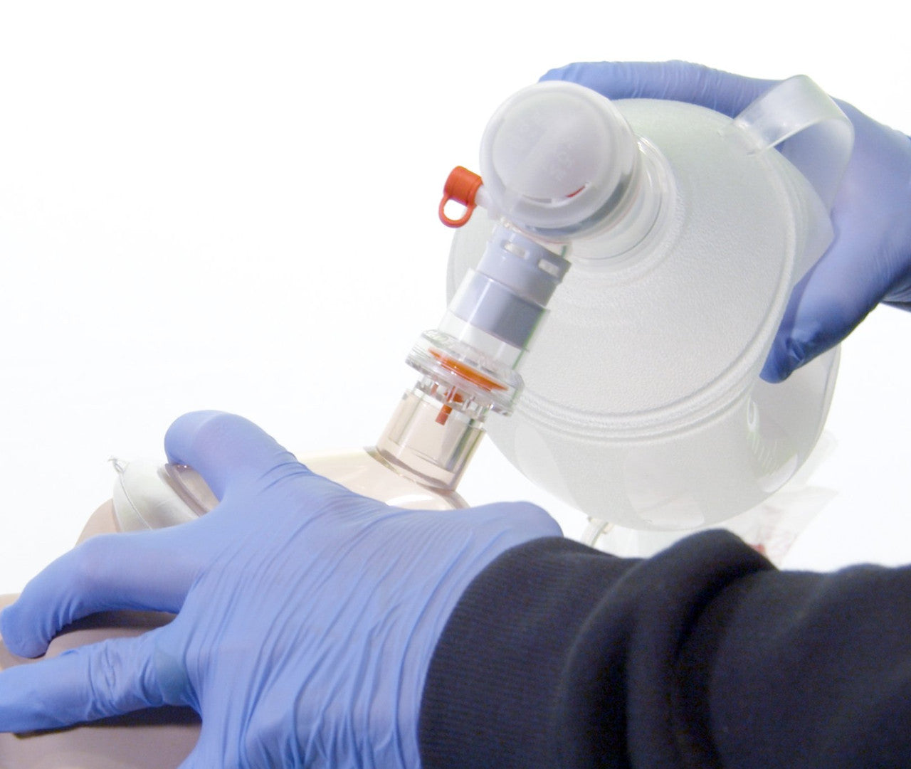 Adult BVM Pressure Device, in use