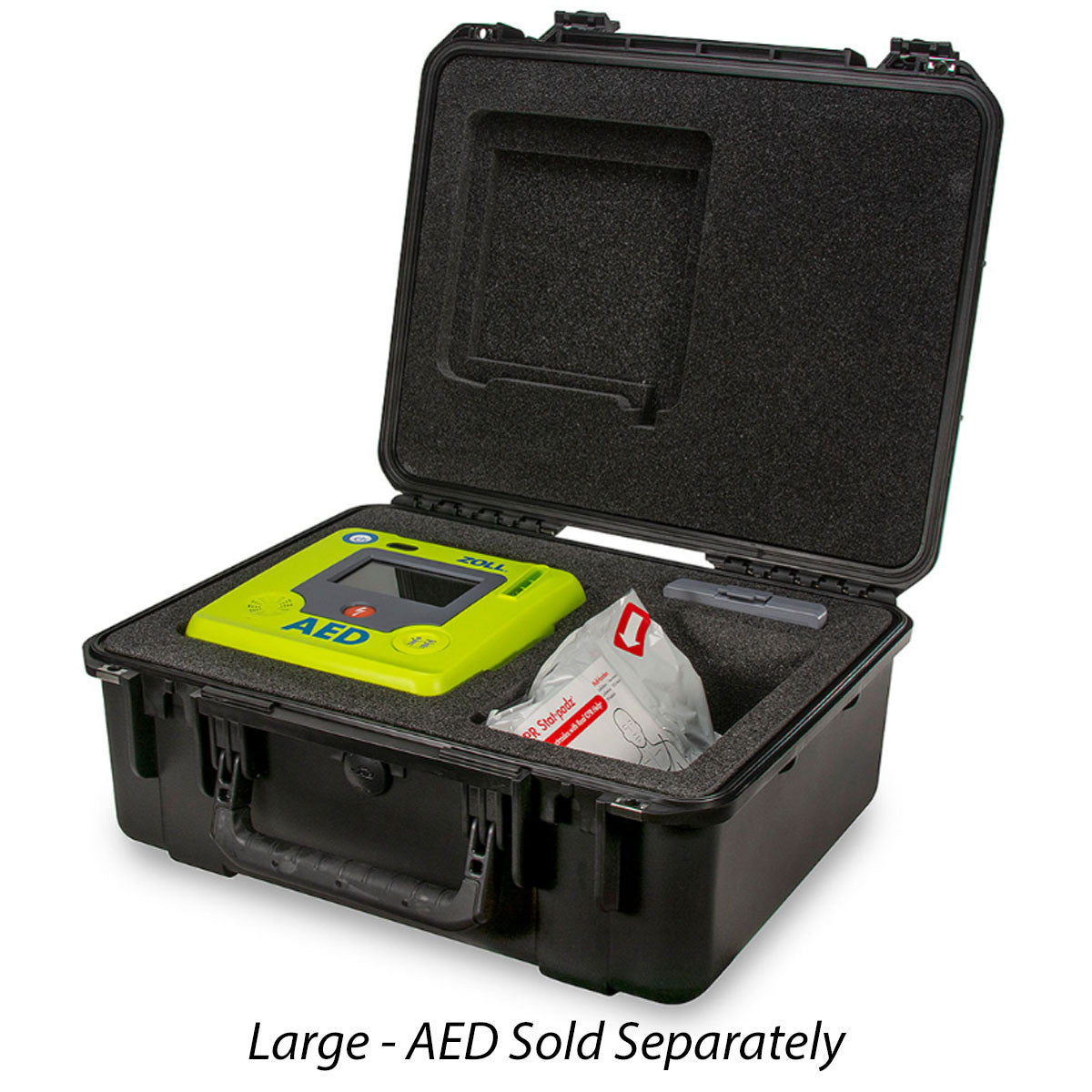 ZOLL AED 3 Rigid Plastic Carry Case, Opended