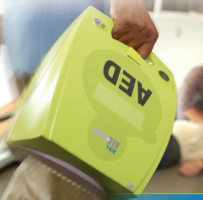 ZOLL AED Plus, being carried 