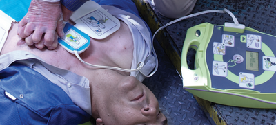 ZOLL AED Plus, in use