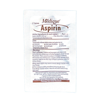 Medications Unit Dose Pack (Ibuprofen, Acetaminophen, Aspirin, Loperamide, Diphenhydramine, & Calcium Carbonate)